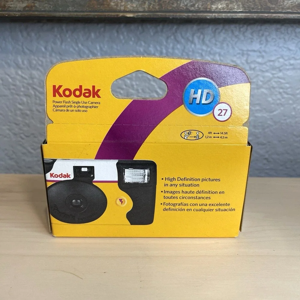 Kodak Power Flash HD Single Use Camera 27 Exposure Exp 11/2014 New‎ Sealed Box